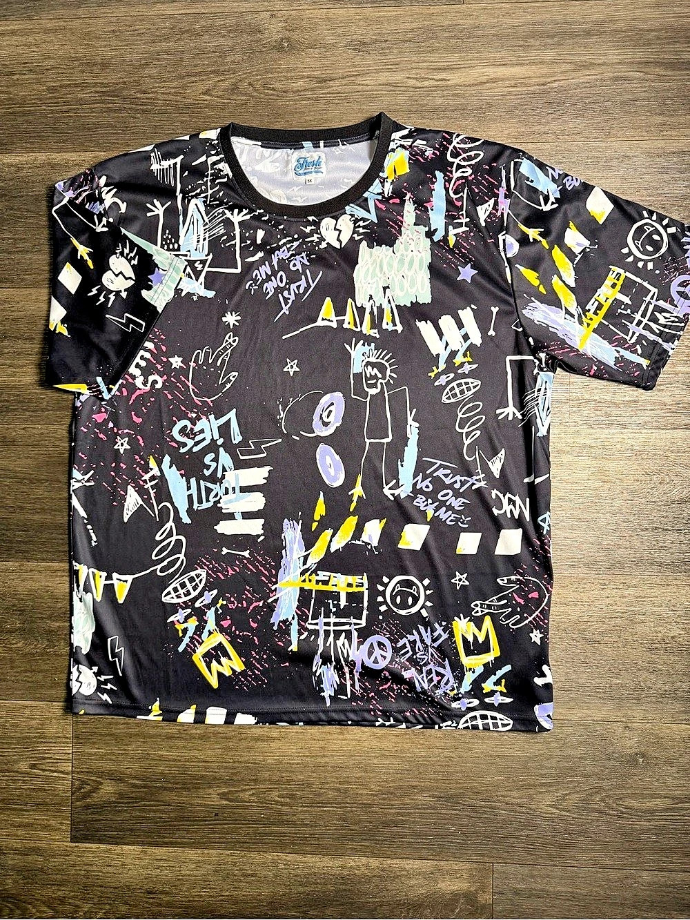 Fresh Abstract Graphic Tee 5XL
